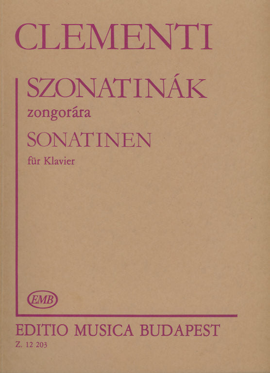 Clementi: Sonatinas, Opp. 36, Op. 4 (37a & 38a)