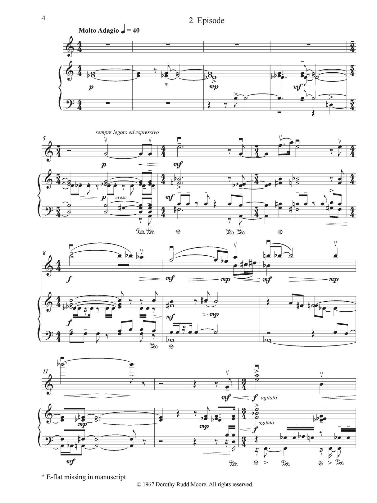 Moore: Three Pieces for Violin and Piano