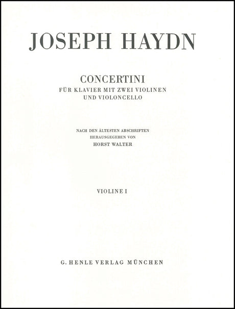 Haydn: Concertini for Piano Quartets