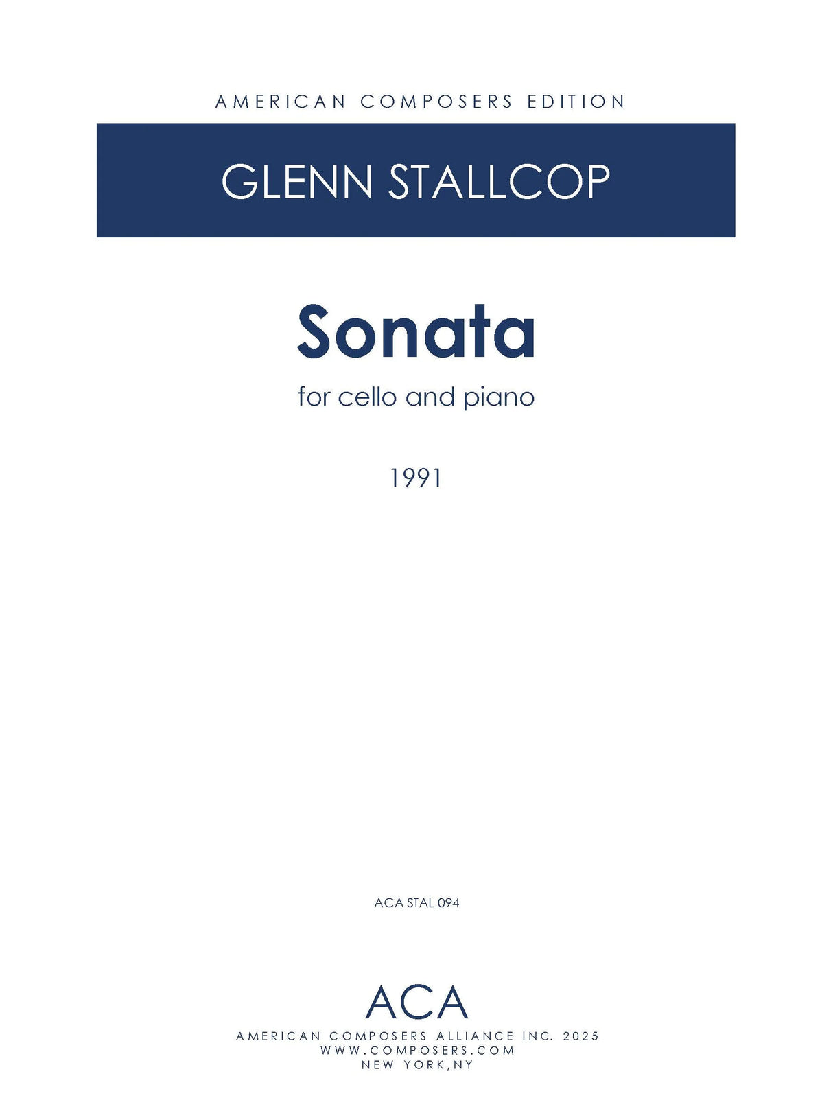 Stallcop: Cello Sonata