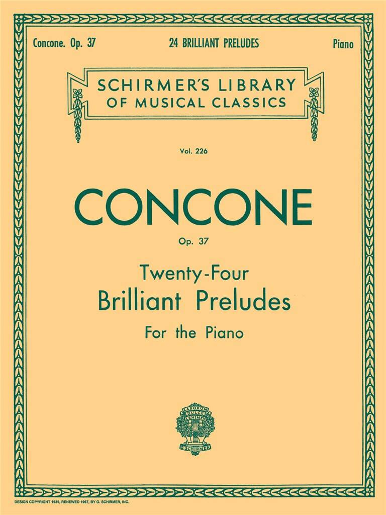 Concone: 24 Brilliant Preludes, Op. 37