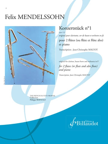 Mendelssohn: Concert Piece No. 1 in F Minor, MWV Q 23, Op. 113 (arr. for 2 flutes & piano)