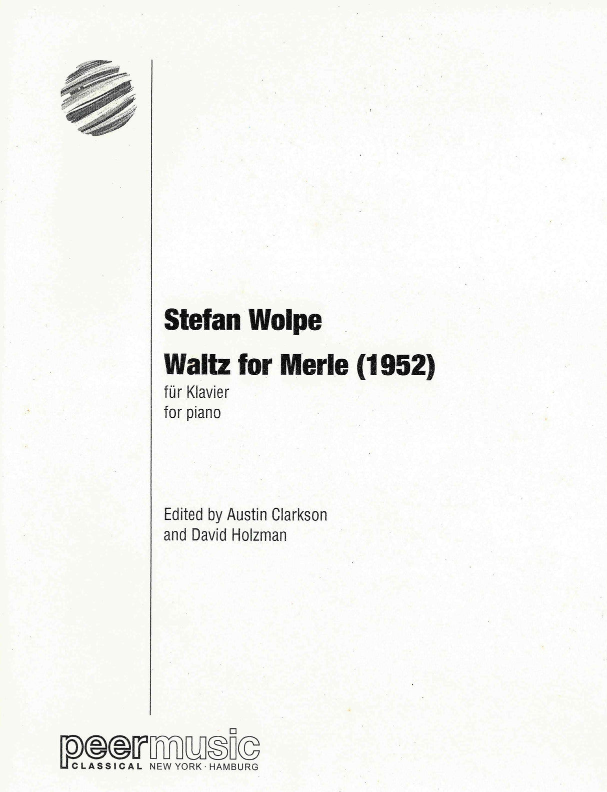 Wolpe: Waltz for Merle