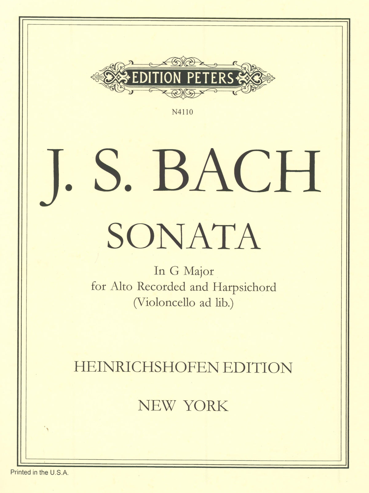 Bach: Sonata, BWV 1032 (arr. for alto recorder & harpsichord)