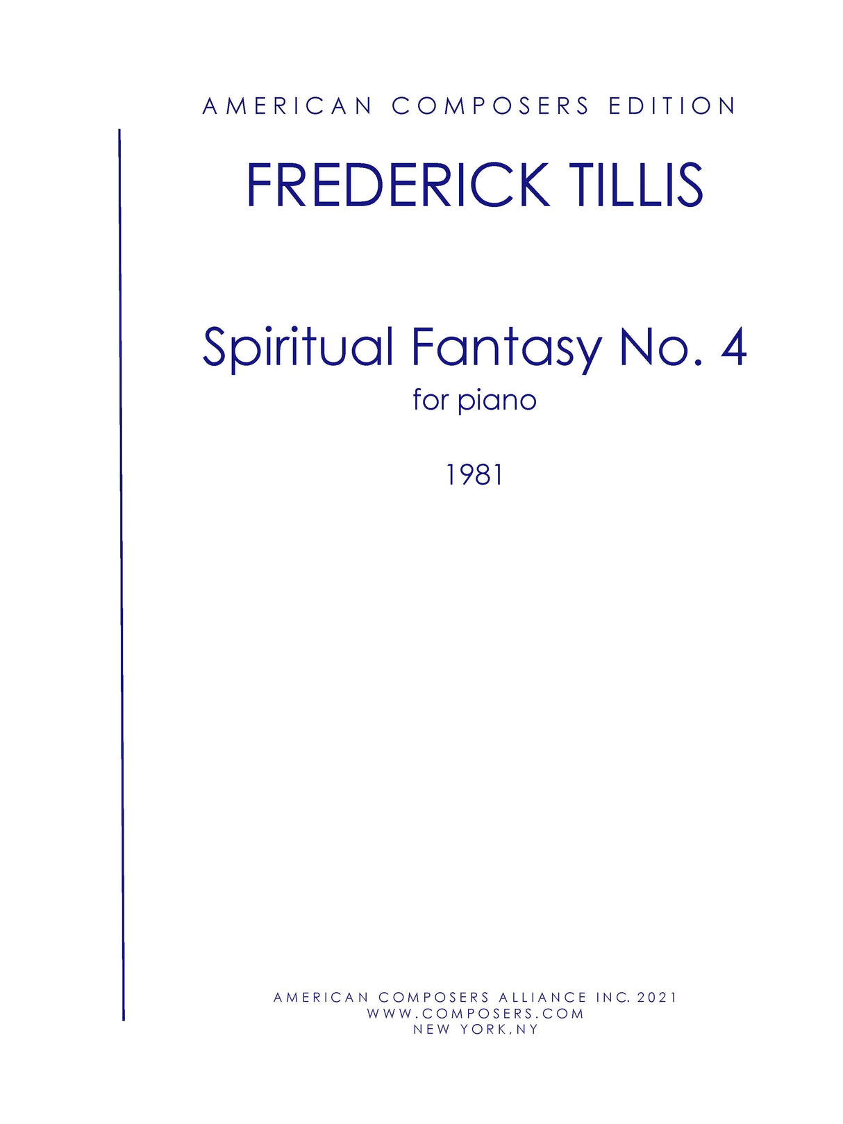 Tillis: Spiritual Fantasy No. 4