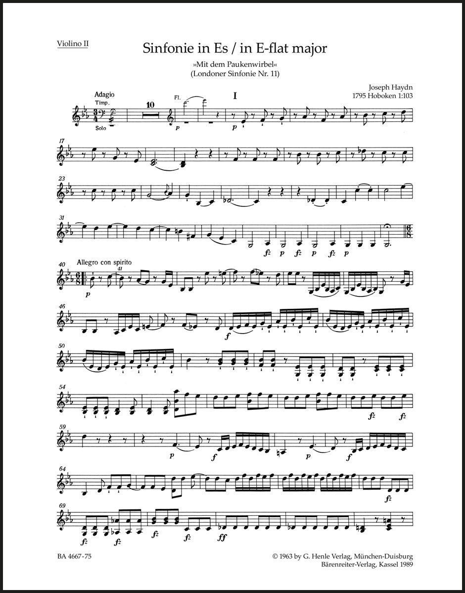Haydn: London Symphony No. 11 in E-flat Major, Hob. I:103