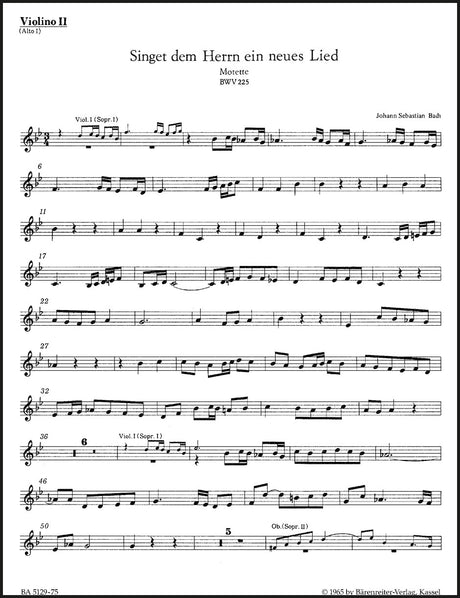 Bach: Singet dem Herrn ein neues Lied, BWV 225