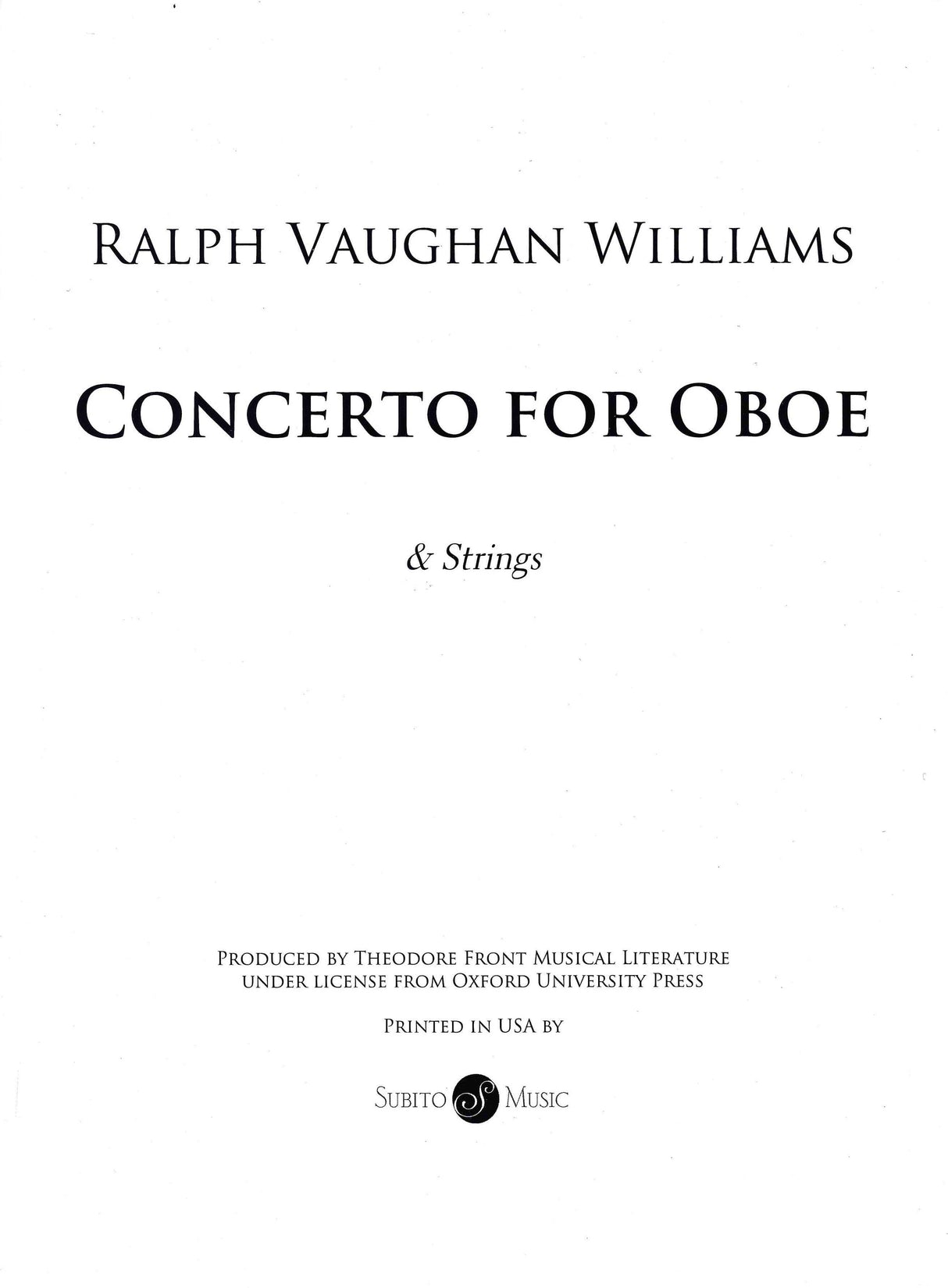 Vaughan Williams: Oboe Concerto