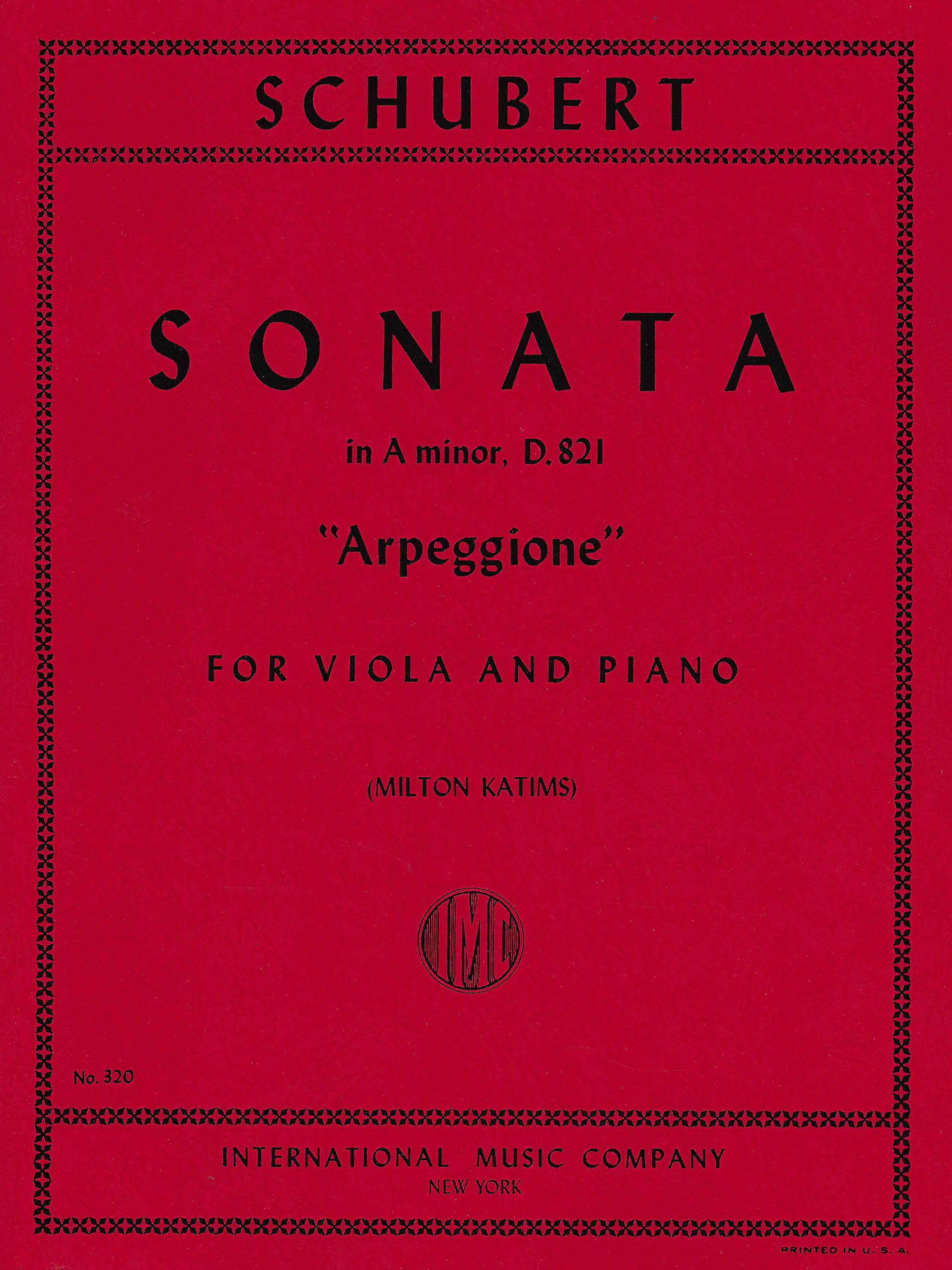 Schubert: Arpeggione Sonata, D 821 (arr. for viola) – Ficks Music