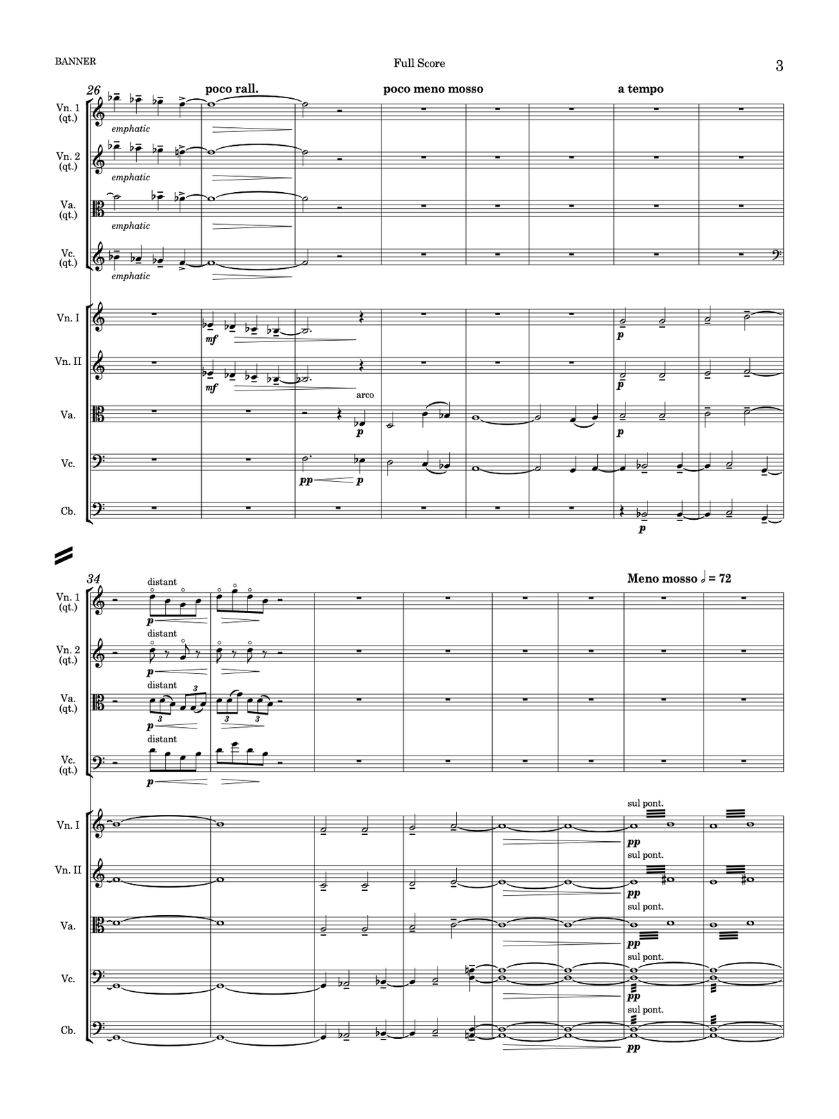 Montgomery: Banner - Version for String Quartet & String Orchestra