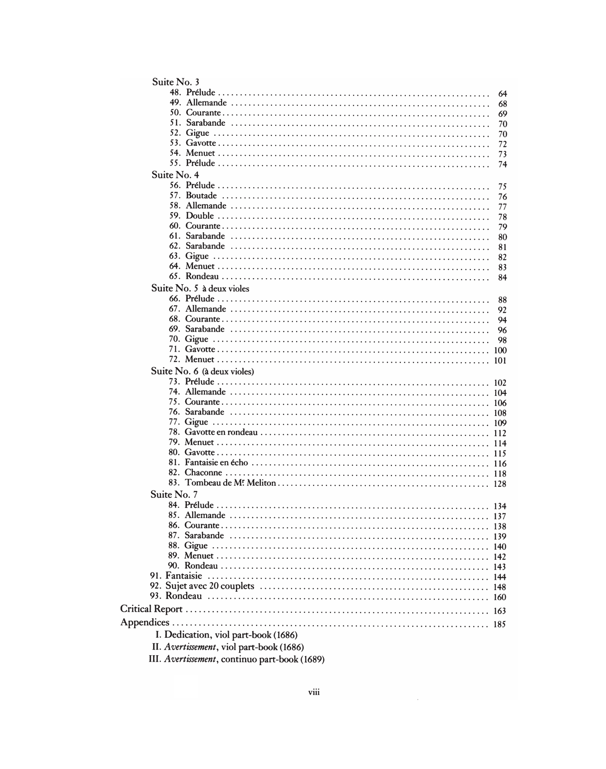 Marais: Pièces à une et à deux violes (1686–89)