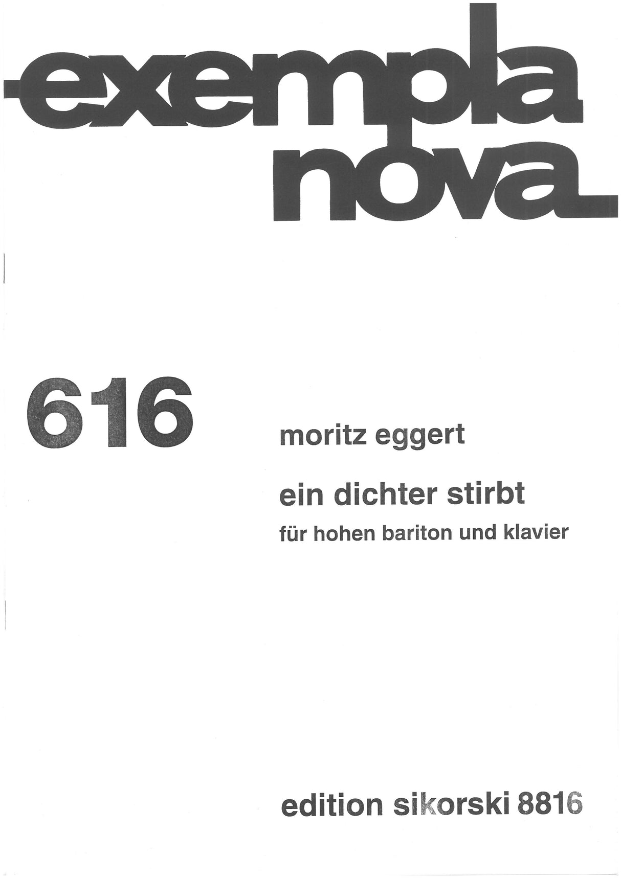 Eggert: Ein Dichter stirbt