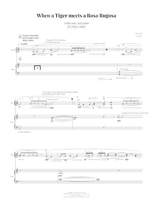 Du Yun: When a Tiger meets a Rosa Rugosa