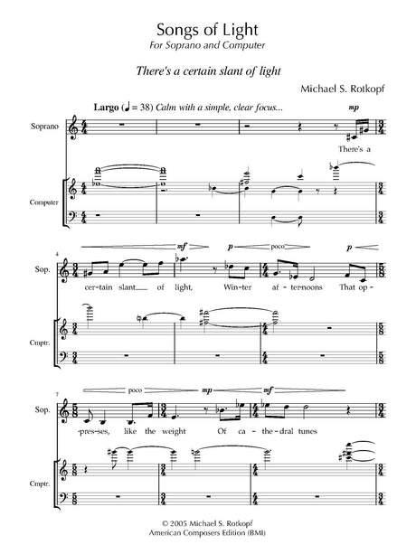 Rothkopf: Songs of Light