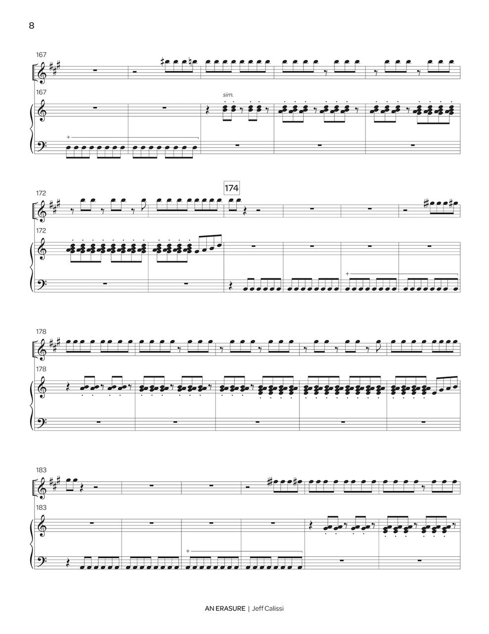 Calissi: An Erasure (Duet for Alto Sax & Marimba)