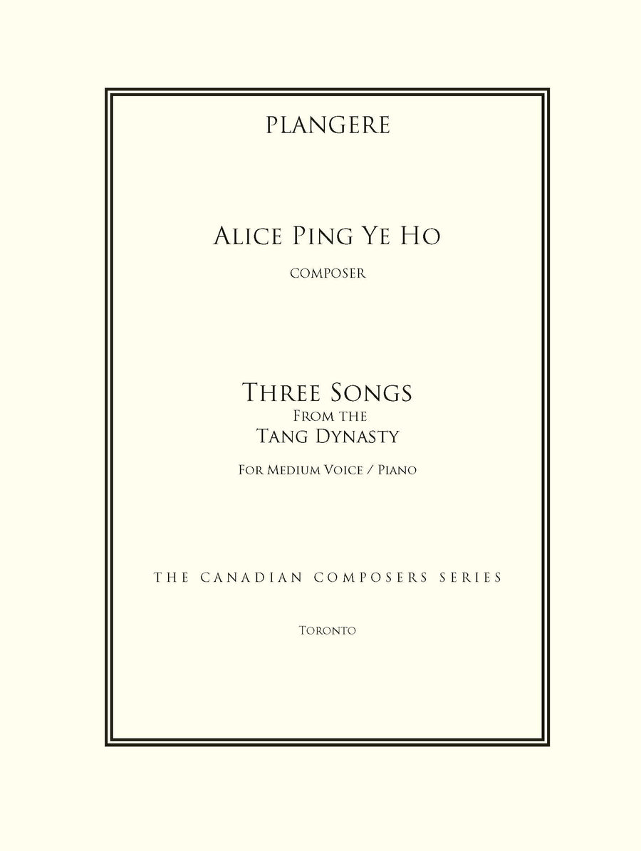 Ho: 3 Songs from the Tang Dynasty – Ficks Music
