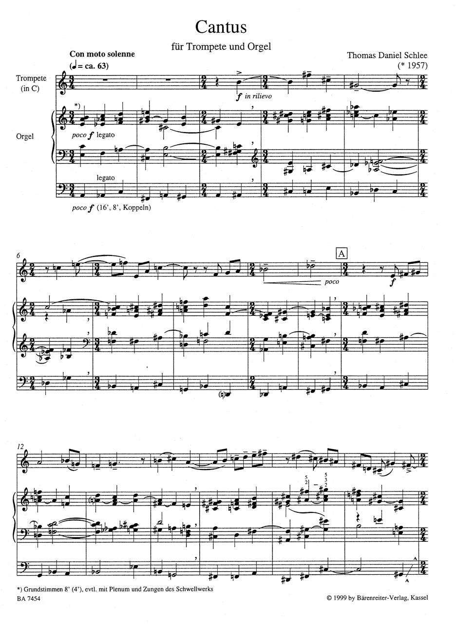 Schlee: Cantus