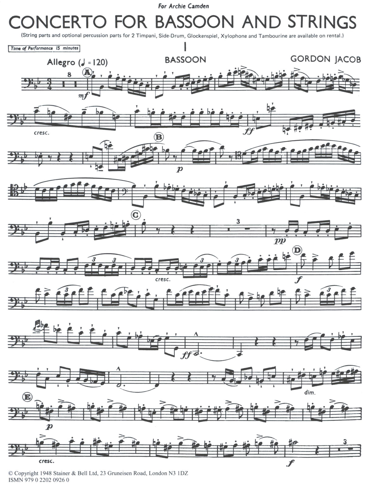 Jacob: Bassoon Concerto