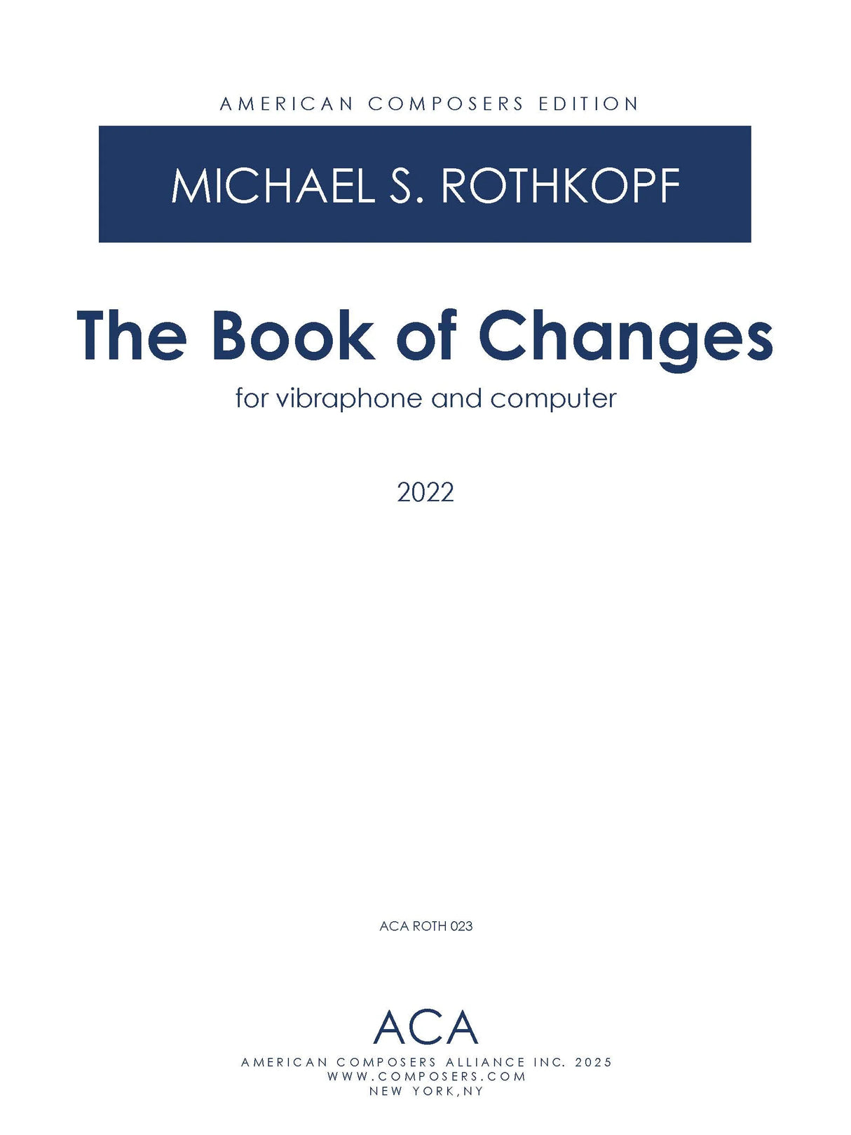 Rothkopf: The Book of Changes