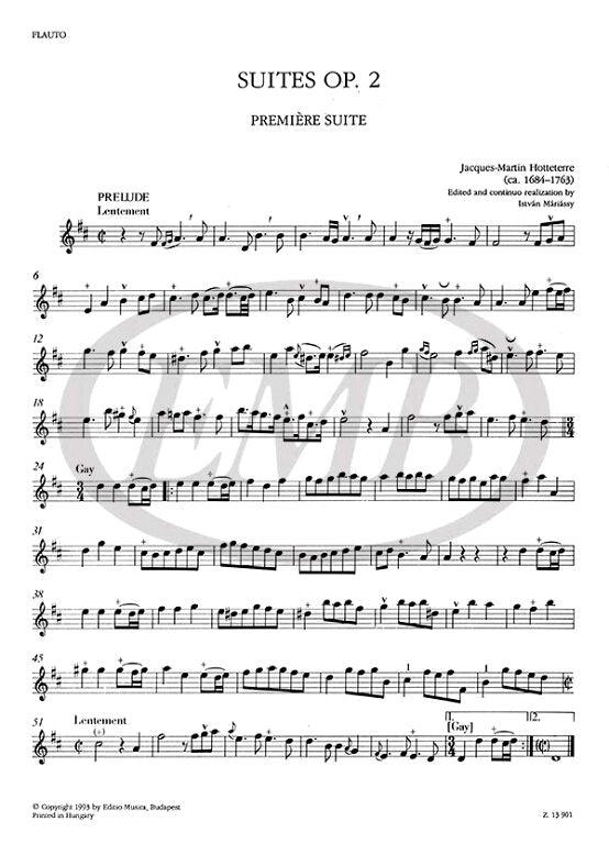 Hotteterre: Suites, Op. 2