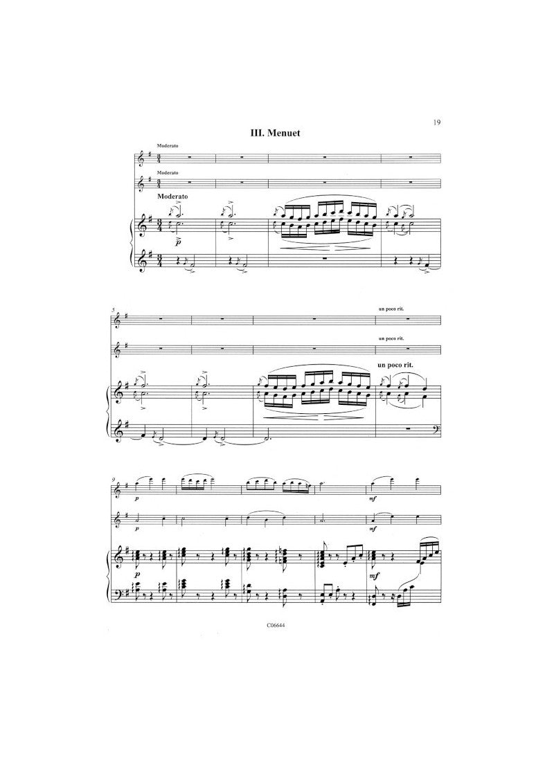 Debussy: Petite Suite (arr. for 2 flutes & piano)