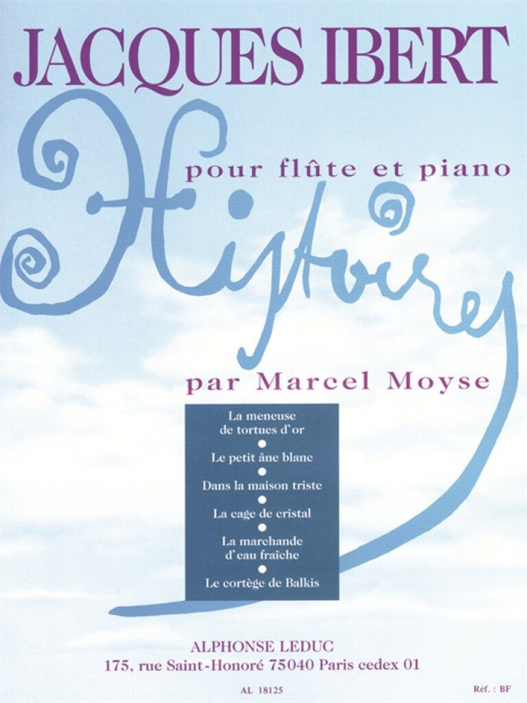 Ibert: Histoires (arr. for flute & piano)