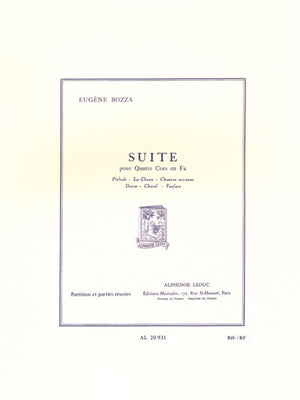 Bozza: Suite for Horn Quartet