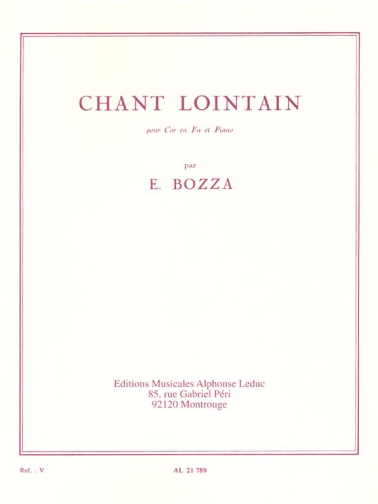 Bozza: Chant Lontain