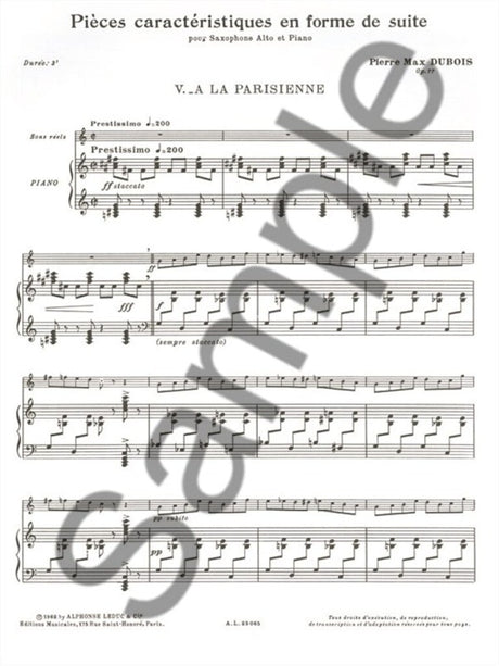 Dubois: Pieces Caracteristiques, Op. 77, No. 5 - A La Parisienne