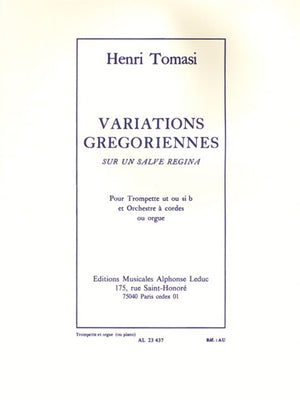 Tomasi: Variations Gregoriennes (Version for Trumpet & Piano or Organ)