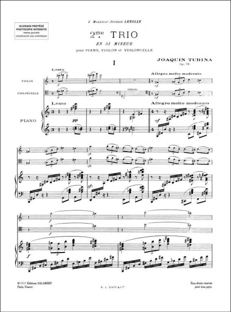 Turina: Piano Trio No. 2, Op. 76 – Ficks Music