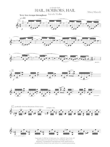 Mazzoli: Hail, Horrors, Hail