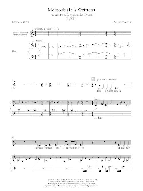 Mazzoli: Mektoub (It Is Written)