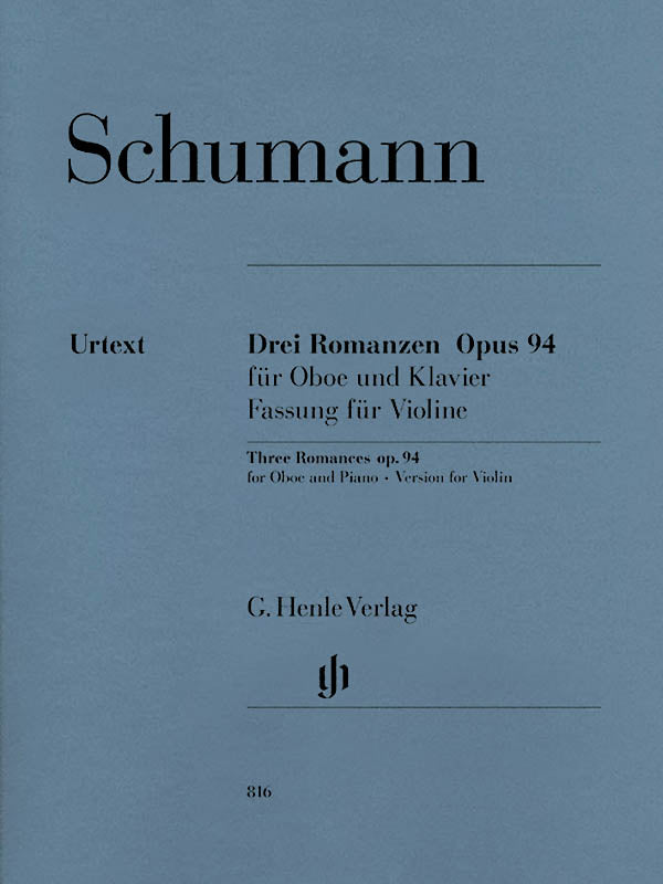 Schumann: 3 Romances, Op. 94 (Version for Violin) – Ficks Music
