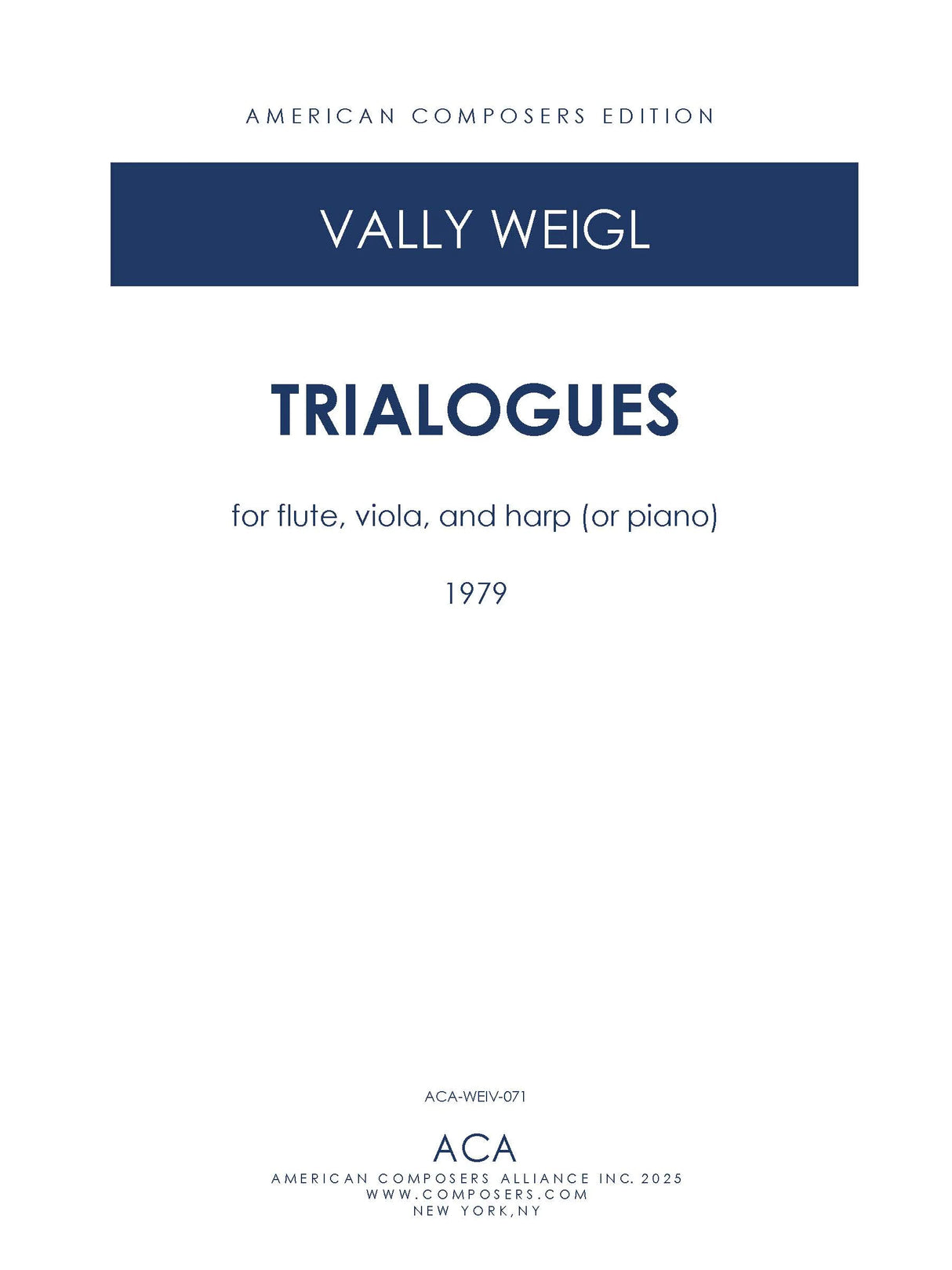V. Weigl: Trialogues