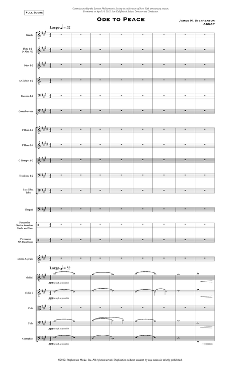 Stephenson: Ode to Peace