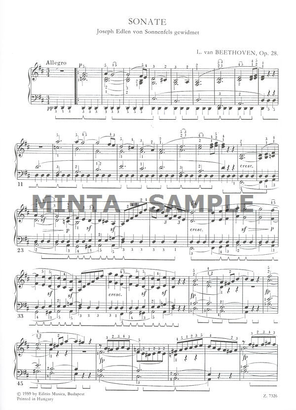 Beethoven: Piano Sonata No. 15 in D Major, Op. 28
