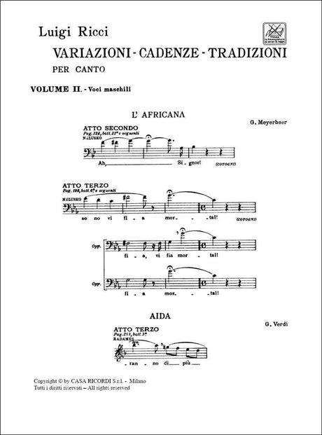 Ricci: Variations, Cadenzas, Traditions - Volume 2