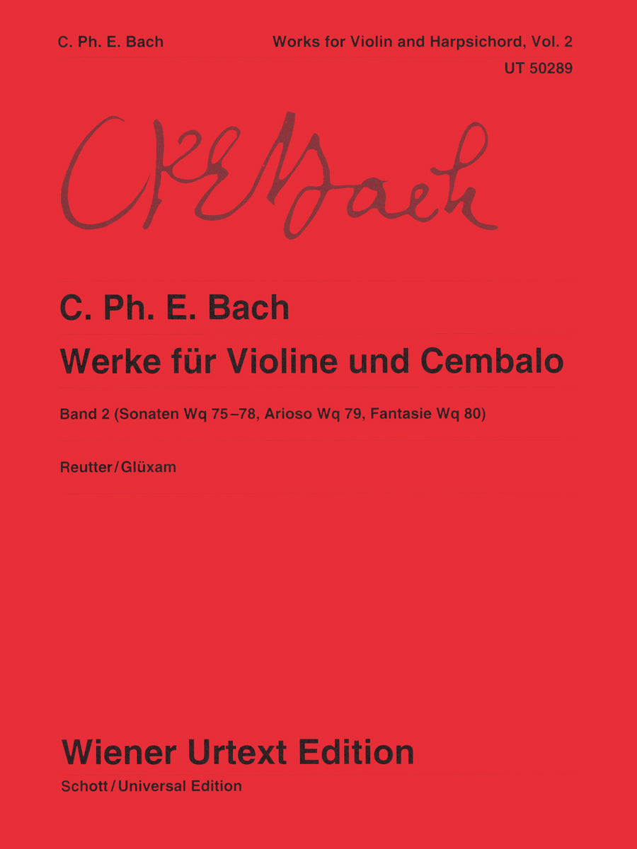C.P.E. Bach: Works For Violin and Harpsichord - Volume 2 (Wq. 75