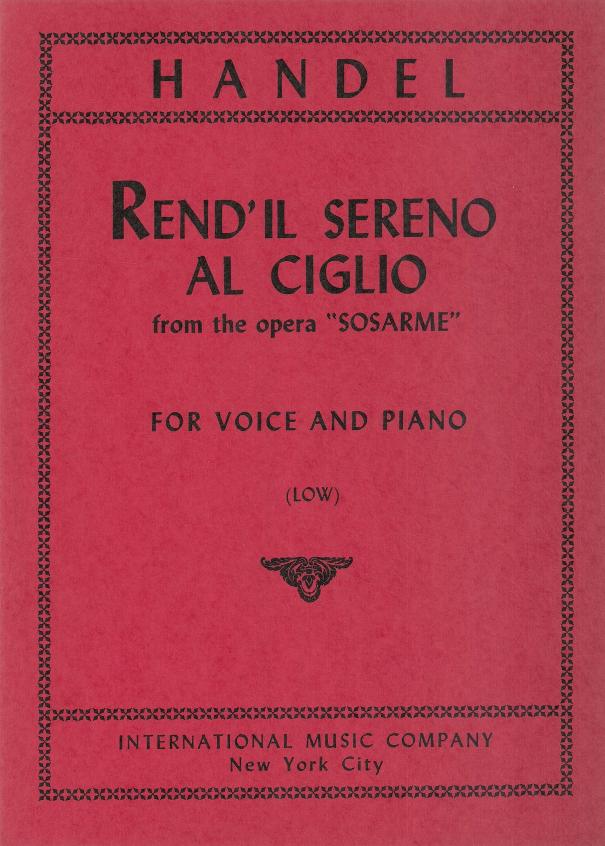 Handel: Rend'il sereno al ciglio from "Sosarme"