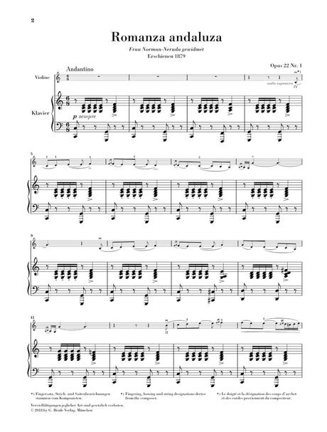 Sarasate: Romanza andaluza, Op. 22, No. 1