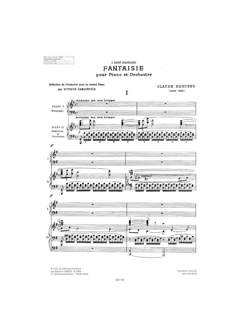 Debussy: Fantaisie