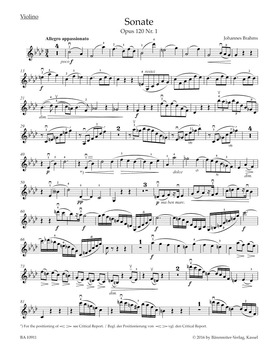 Brahms: Sonatas, Op. 120 (violin version) – Ficks Music