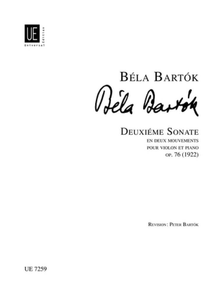Bartók: Violin Sonata No. 2, Sz. 76 – Ficks Music