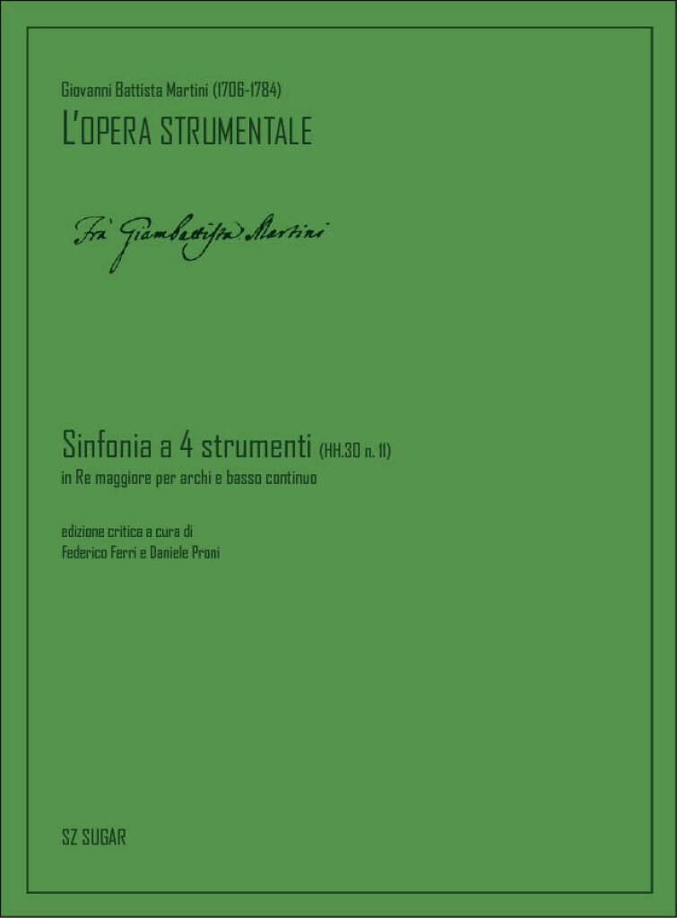 Martini: Sinfonia for 4 in D Major, HH.30, No. 11