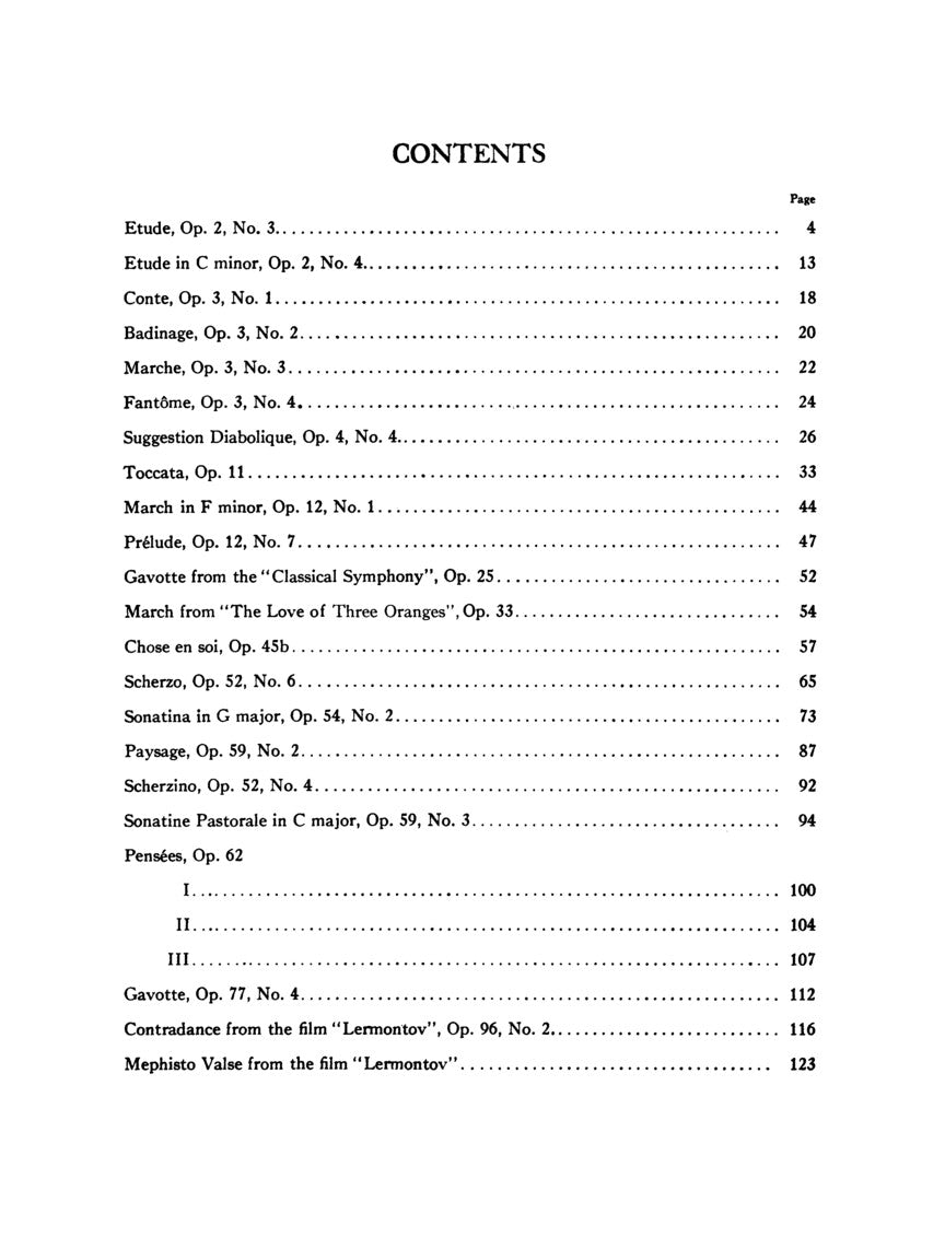 Prokofiev: Selected Works