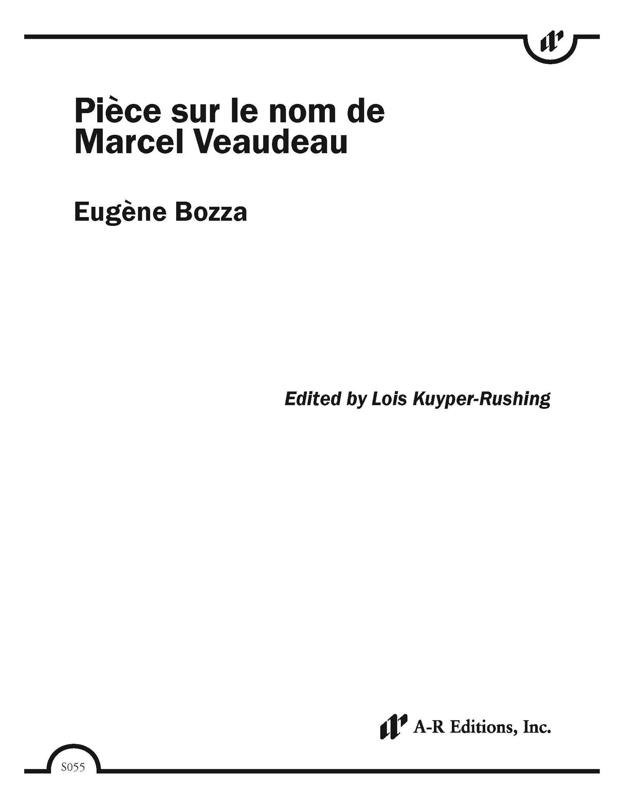 Bozza: Pièce sur le nom de Marcel Veaudeau