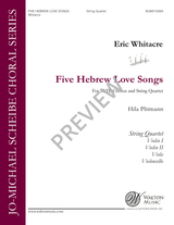 Whitacre: 5 Hebrew Love Songs (Version for SATB Choir)