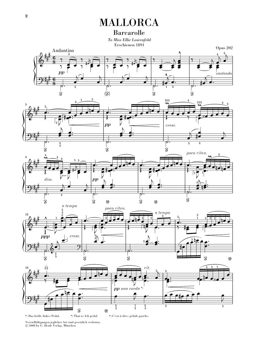 Albéniz: Mallorca, Op. 202 – Ficks Music