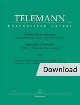Telemann: Methodical Sonatas - Volume 6 (TWV 41:d2 and 41:C3)